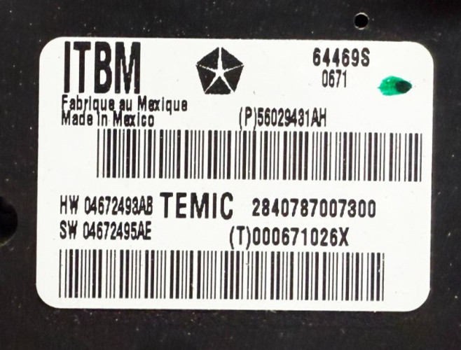 2012 RAM Trailer Brake Control Switch 56029431