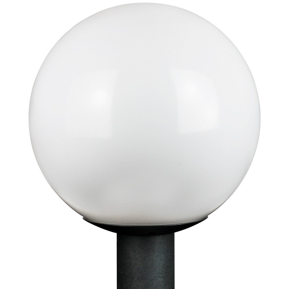 Sunlite 12" Outdoor Globe Polycarbonate Post Fixture 3" Post Mount