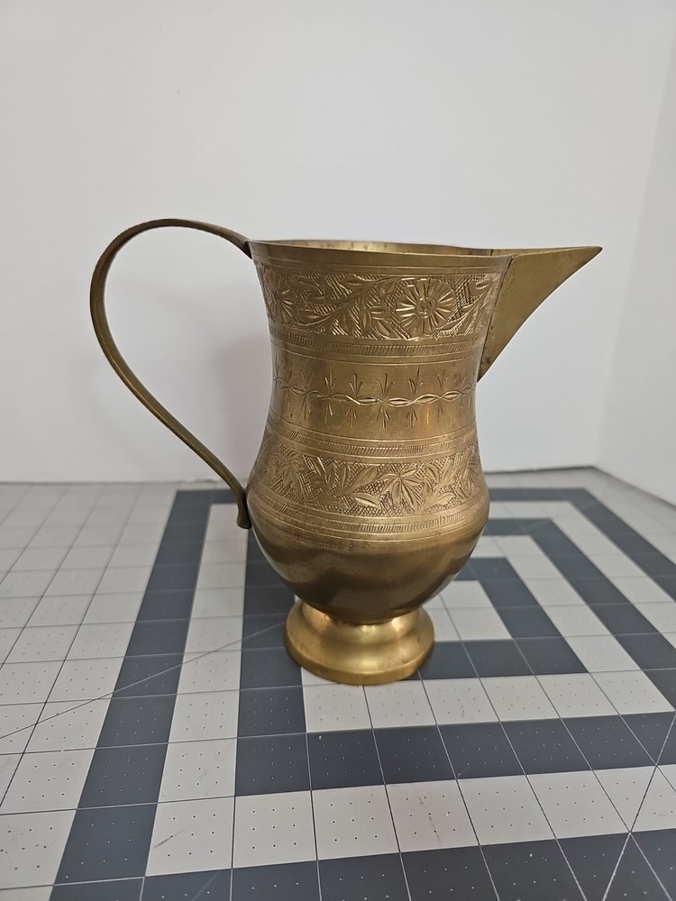Medium Brass Jug/pitcher Indian Long Handle