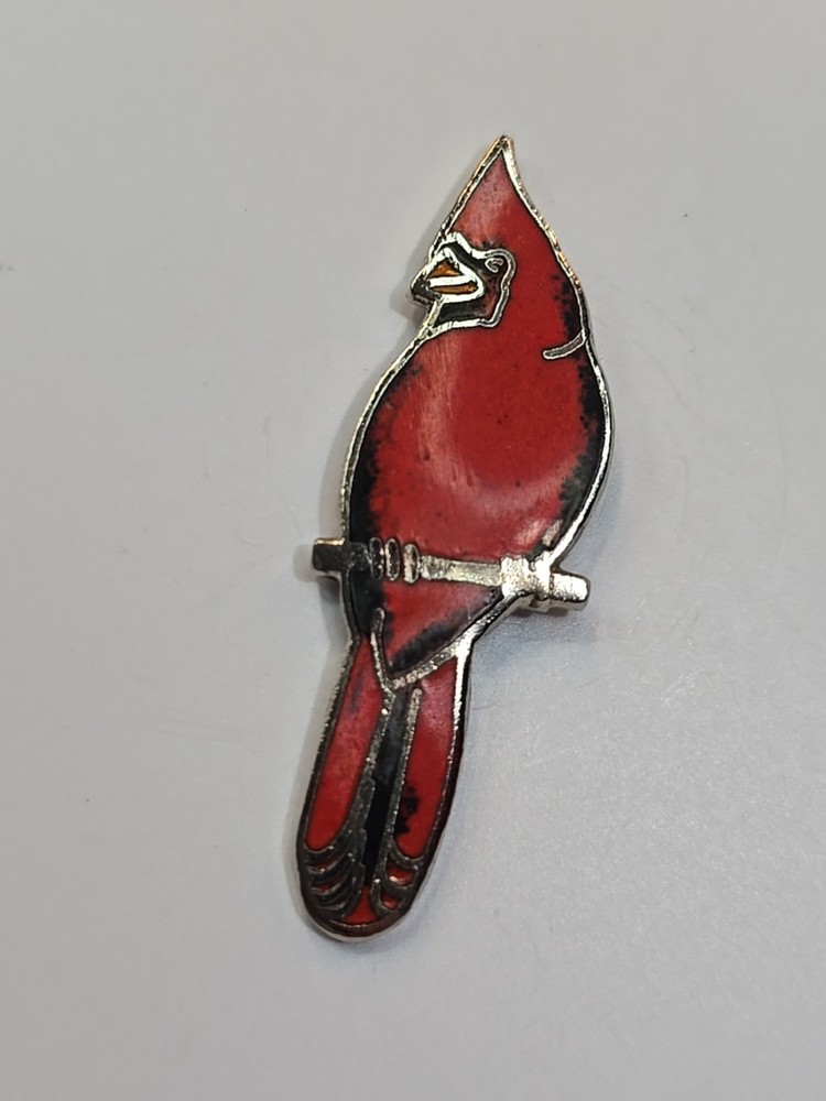 Cardinal Red Bird Lapel Pin Tie Tack
