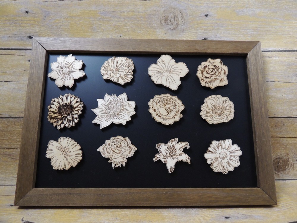 Floral Magnets - Set of 12