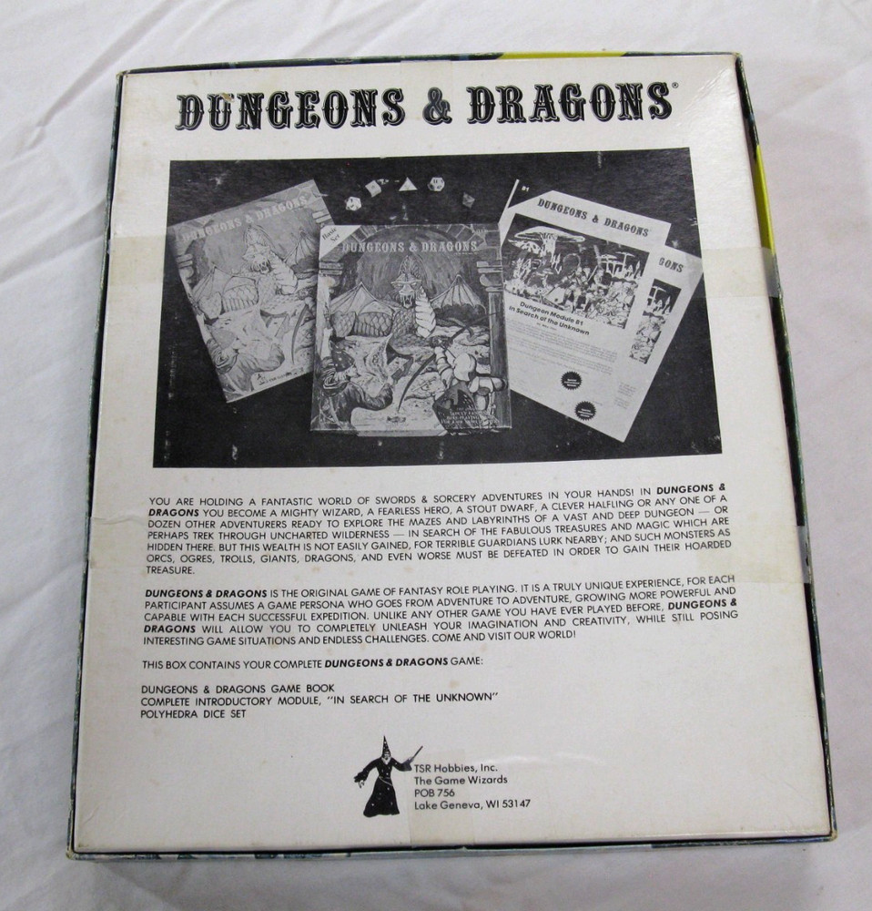 Dungeons & Dragons 1001 Basic Set 2nd Edition TRS Games Incomplete