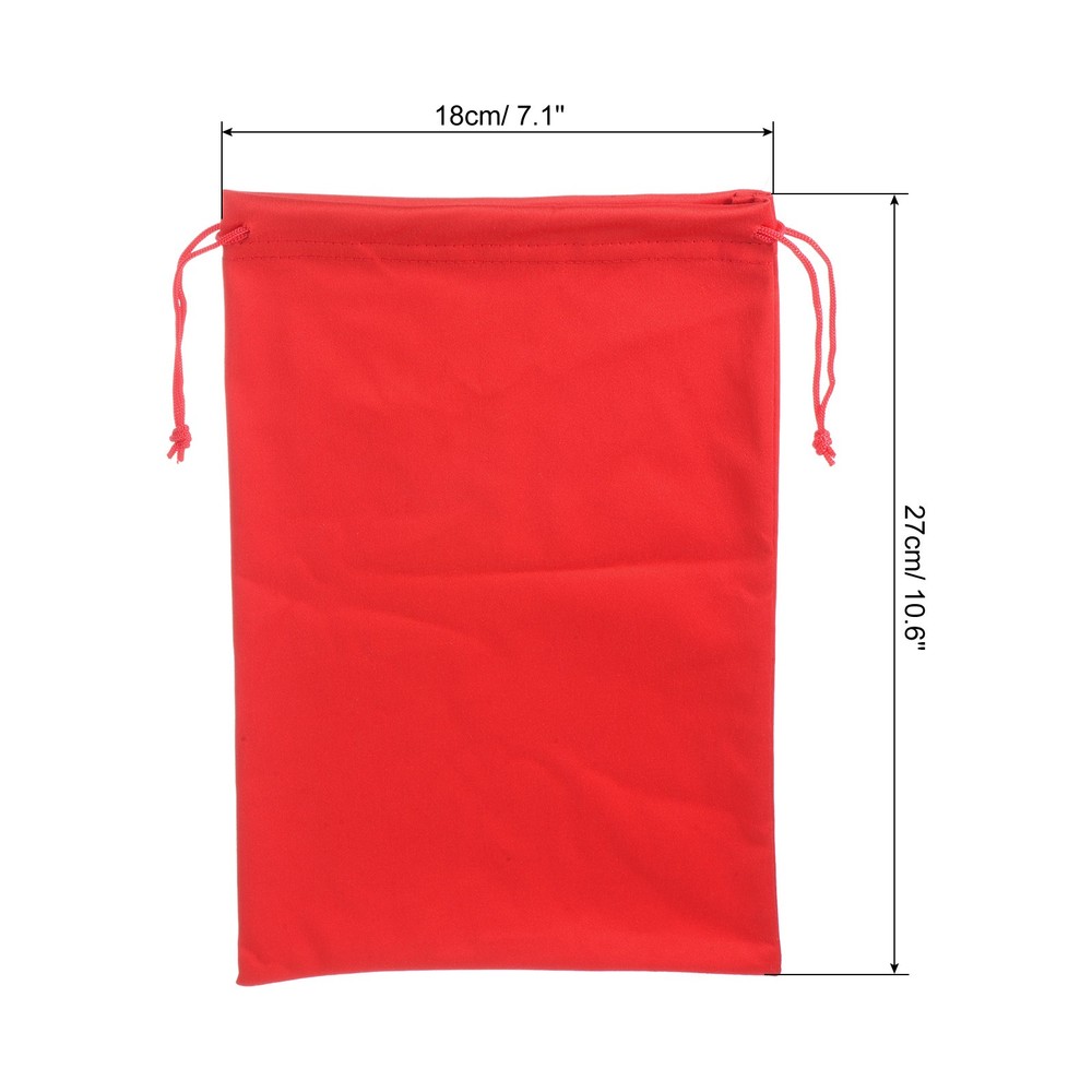 Ski Goggle Bag, Microfiber Snow Goggles Case Drawstring Pouch Red