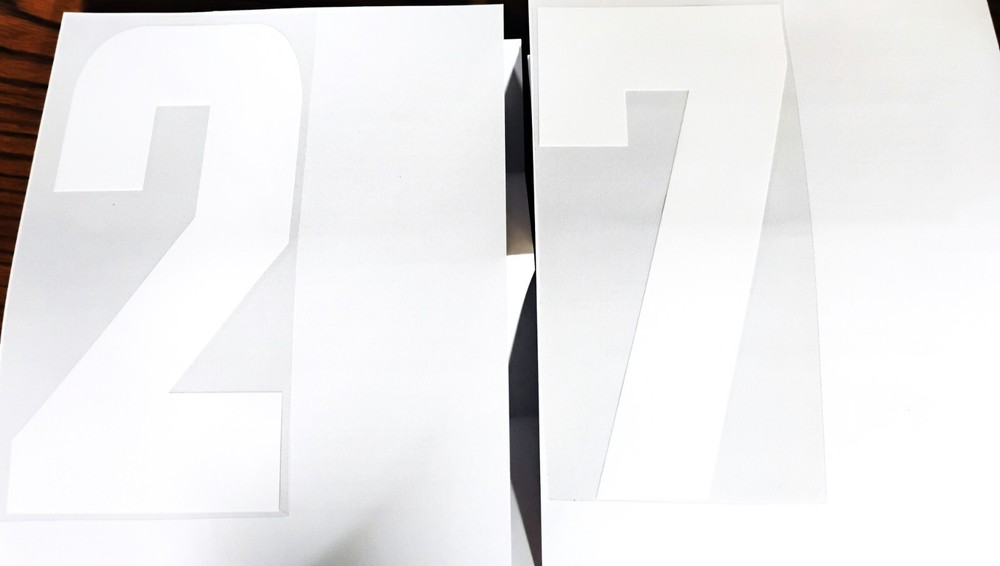 7" Permanent Vinyl Adhesive Numbers- 6 Colors Available