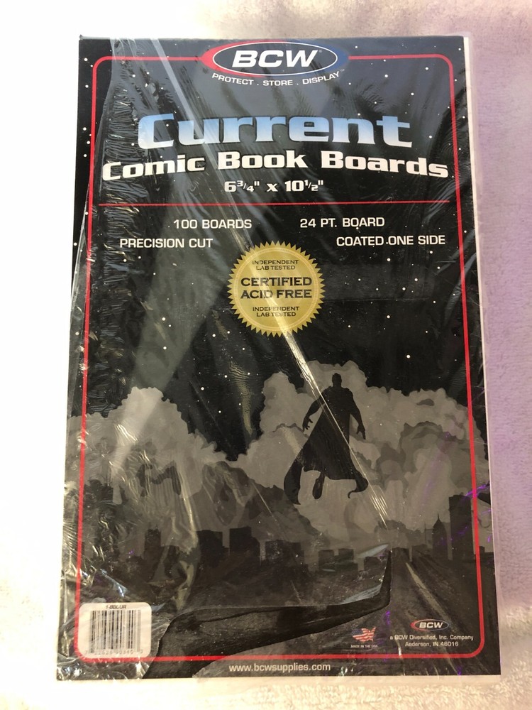 BCW Current Comic Book  Boards - 100 6 3/4 X 10 1/2