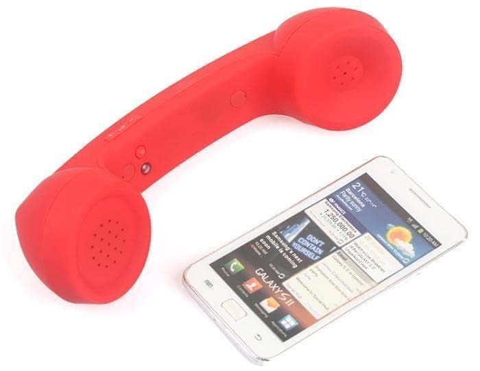 Retro Phone Handset with Wireless Bluetooth & USB Handsets Radiation Proof Red
