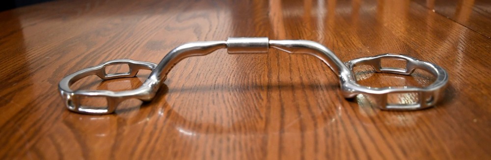 Myler, eggbutt bit w/ hooks, 5.25”