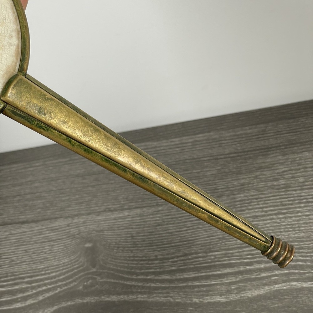 Vintage Limoges Brass Handheld Mirror | Vanity Mirror | 12"