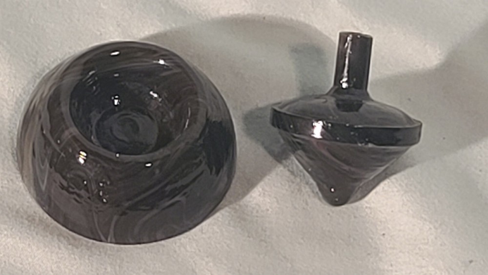 ANDY DAVIS, Glass Art Spinning Top & Base, Encore Run (?), #172B