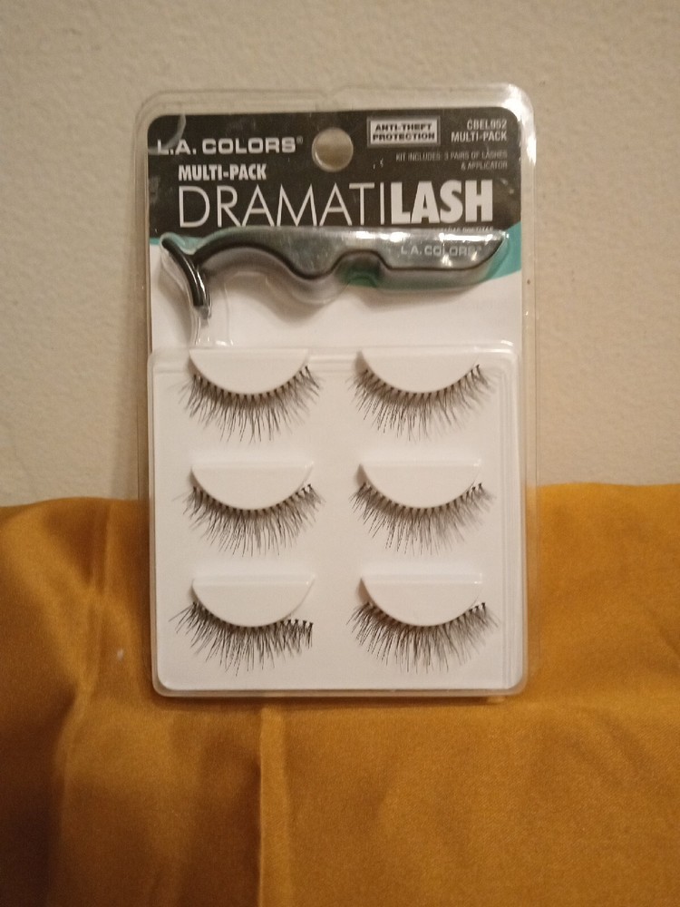 L.A. Colors Dramatilash Multi-Pack 3 Pair Plus Tweezers