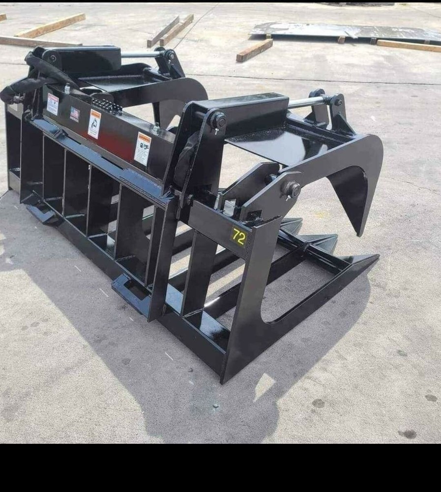 72" Heavy Duty Root Grapple Bucket Attachment For Skid Steer Loader