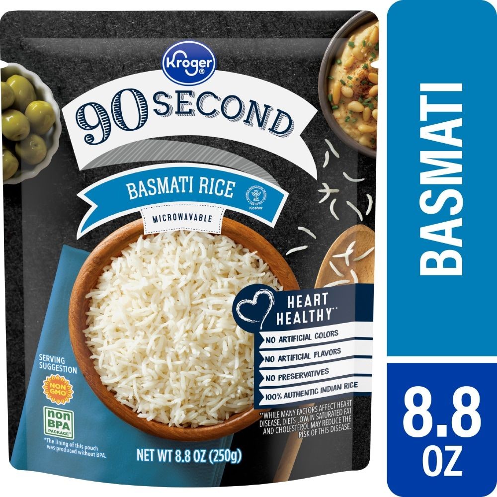 Kroger 90 Second Basmati Rice Pouch 8.8 oz - Pack of 3