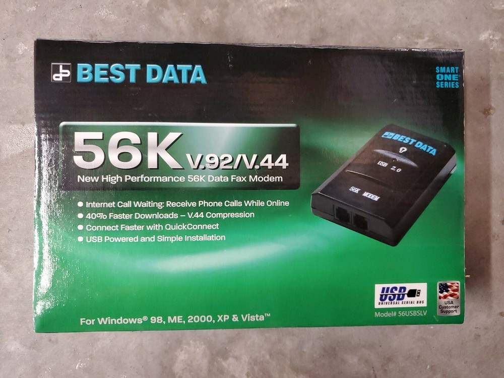 Best Data 56K Dial up USB modem 56USBSLV