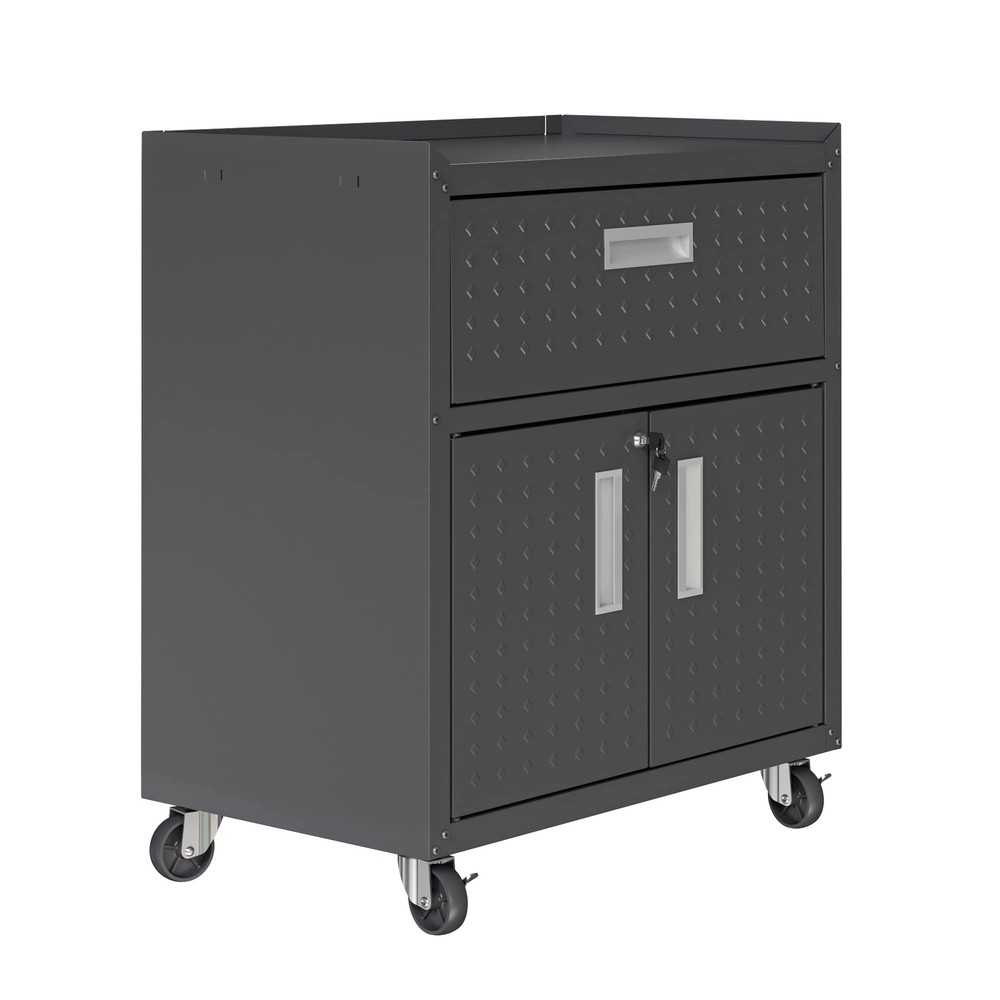 Manhattan Comfort Fortress Storage Units Charcoal Gray