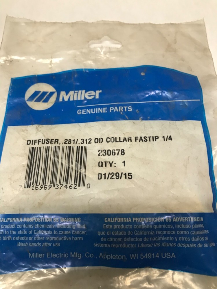 Diffuser.281/.312 OD Collar Fastip 1/4