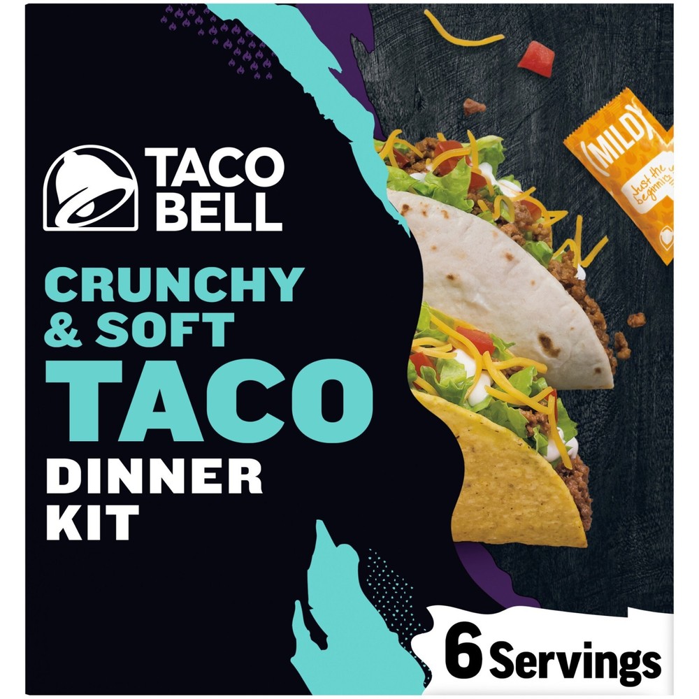 TACO BELL DINNER KIT CRUNCHY & SOFT TACO 12 OZ EACH (1)