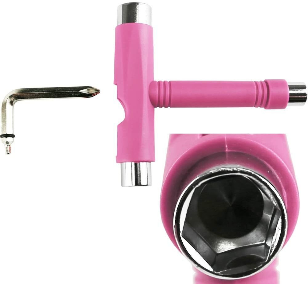 New! ~ Multi-Function Skateboard Tool (Pink)