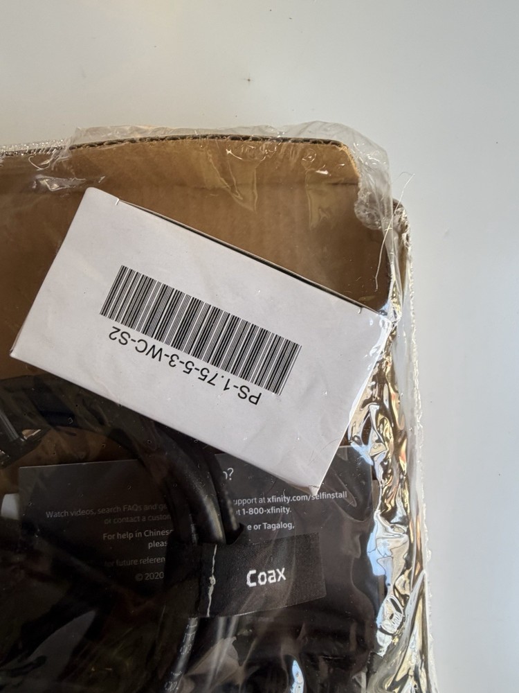New Xfinity Comcast Cable Box Kit w/ Remote, & Coax Cables