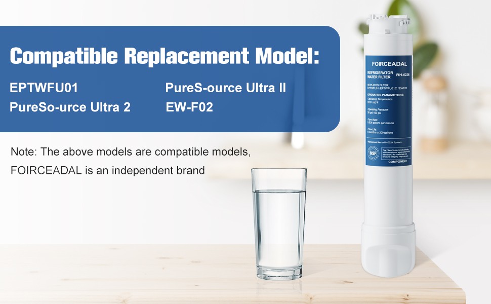 4Pack for Frigidaire EPTWFU01 EPTWFU01C EWF02 Refrigerator Water Filter Replace