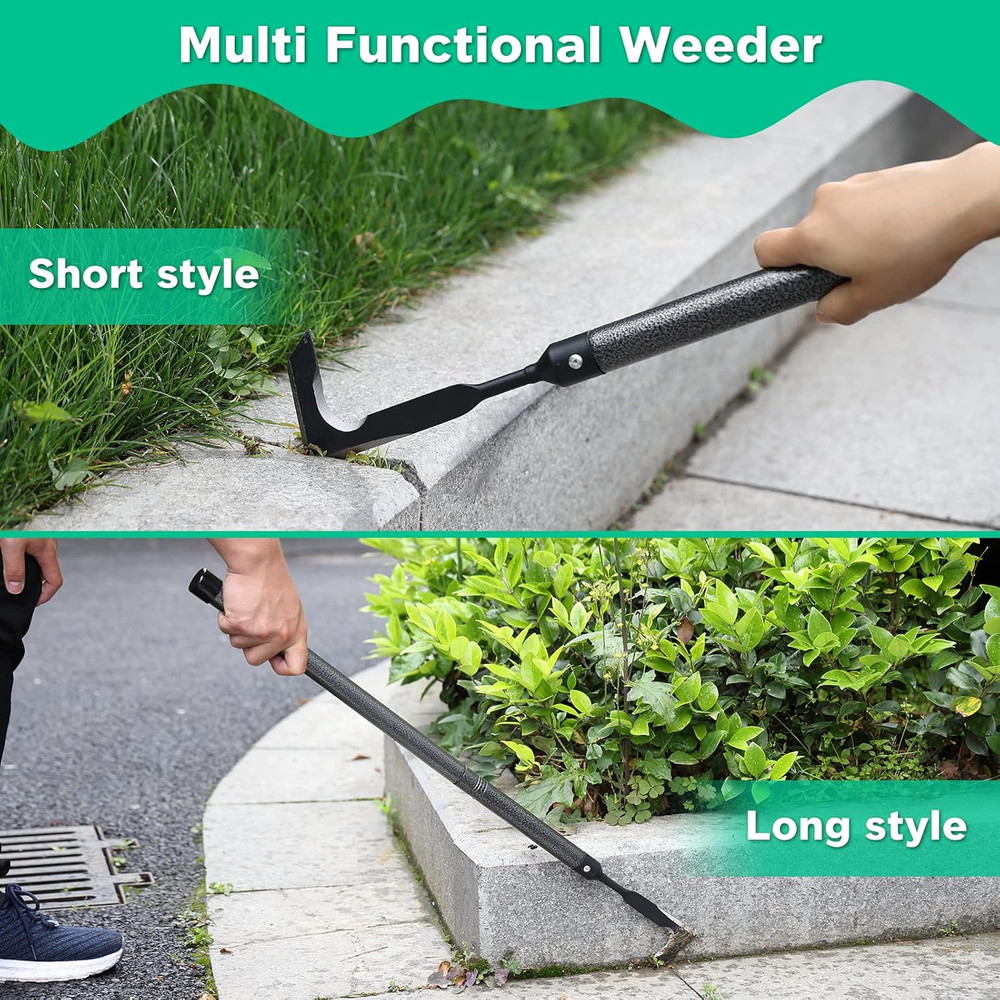 Lilyvane Crack Weeder, 29" Long Manual Crevice Weeding Tool Weed Puller for Side