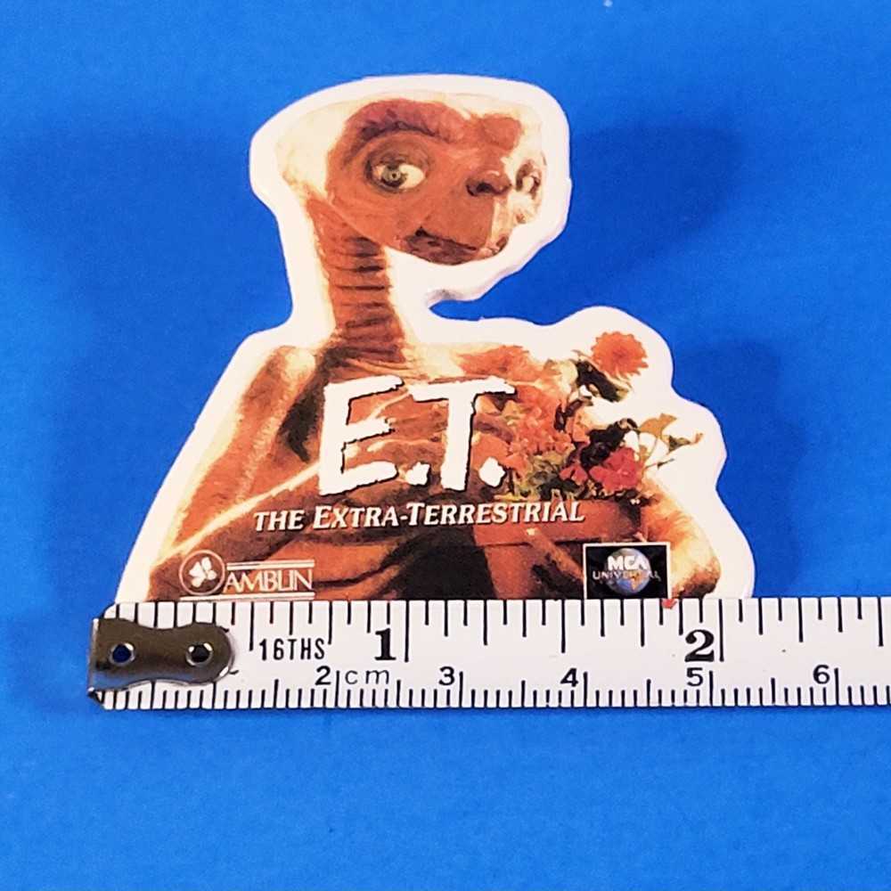 ET The Extra Terrestrial Licensed Movie Pinback 1980s Squishy 2"