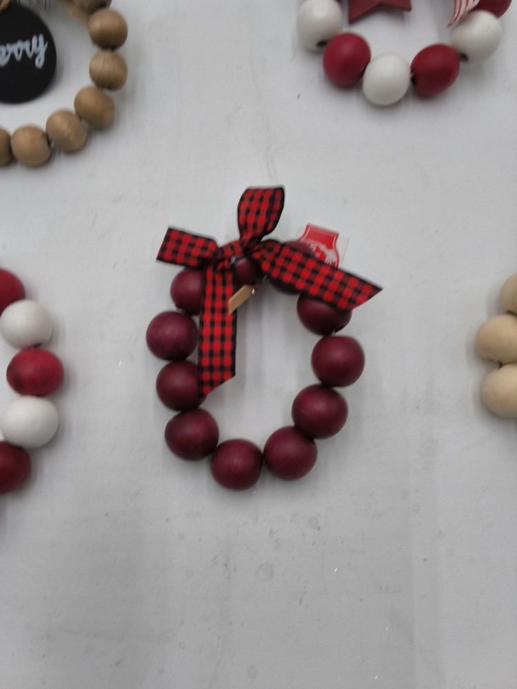 Christmas Bead Wreath Set Of 5