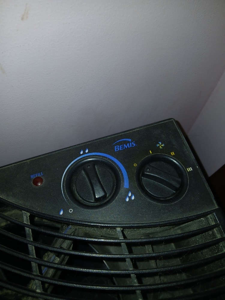 Bemis Console Evaporative Humidifier Wood Effect Black Control Adjustable Humid…