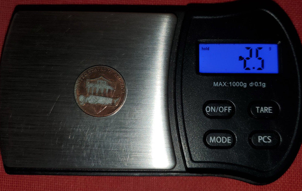 2017 D Lincoln cent Mint Error Missing "ONE CENT" 2.5g FREE SHIPPING