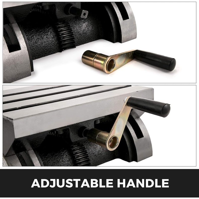 Heavy Duty Cast Iron Adjustable Angle Milling Table W/ T-Slots Precision Work US