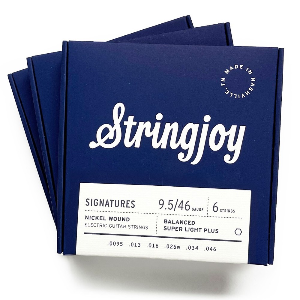 3 Pack | StringJoy Tension Balanced Super Light Electric Guitar Strings (9.5-46)
