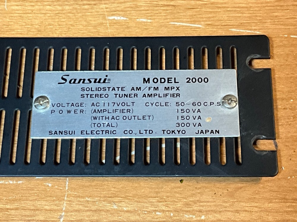 Sansui Model 2000 Receiver Complete Knob Set - Very Nice Shape!