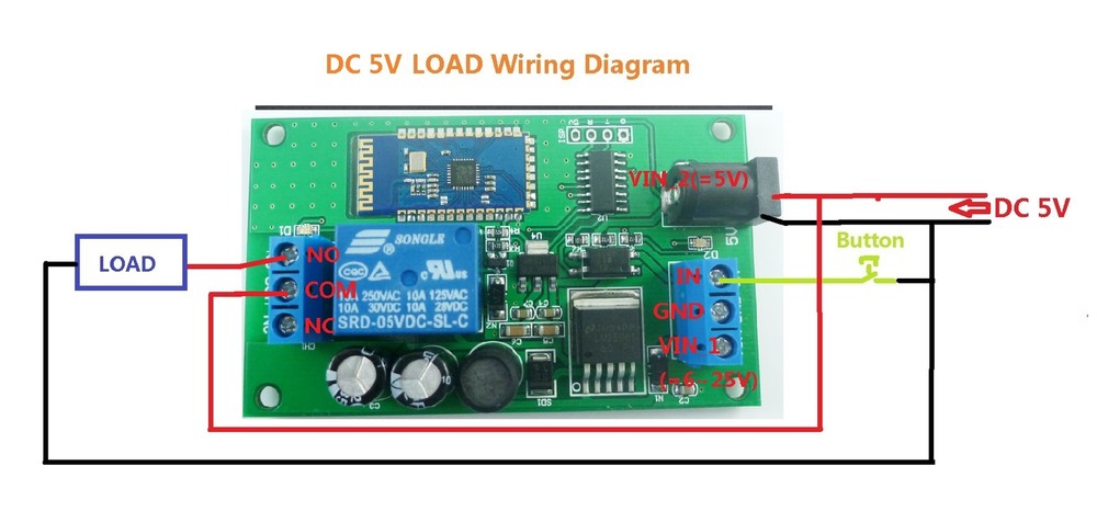 CE034_M DC 5 -24V Bluetooth Relay Module Android APP Mobile Phone Remote control