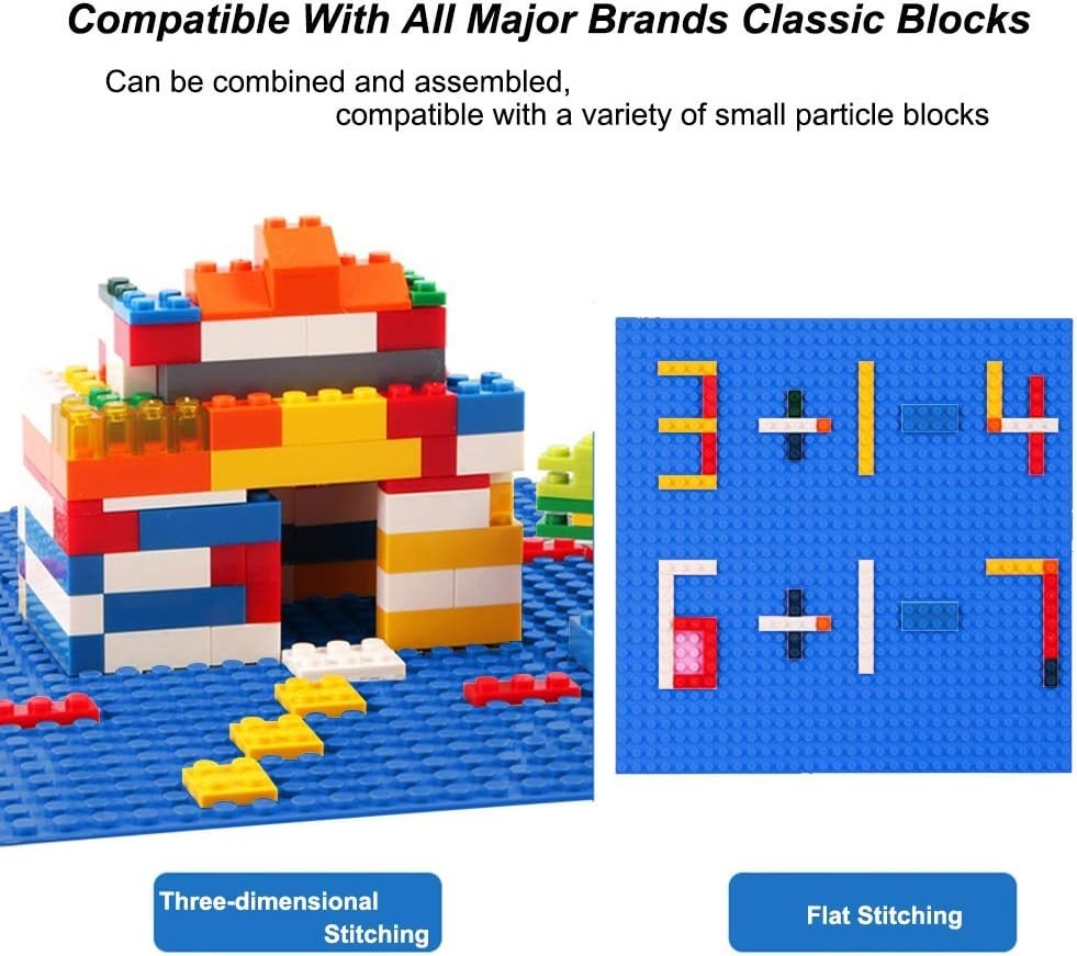 Multicolored Classic Building Plates - 8 Pack, Perfect for Creative Construction