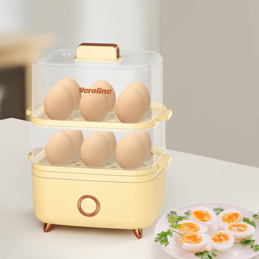 Rapid Egg Cooker 12 Egg Capacity Electric Egg Cooker Hard Boiled Eggs Soft