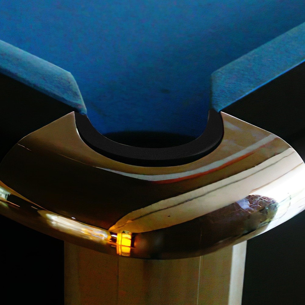 6pcs Billiards Table Pocket Liner 4 Corner Pool Medium, Black