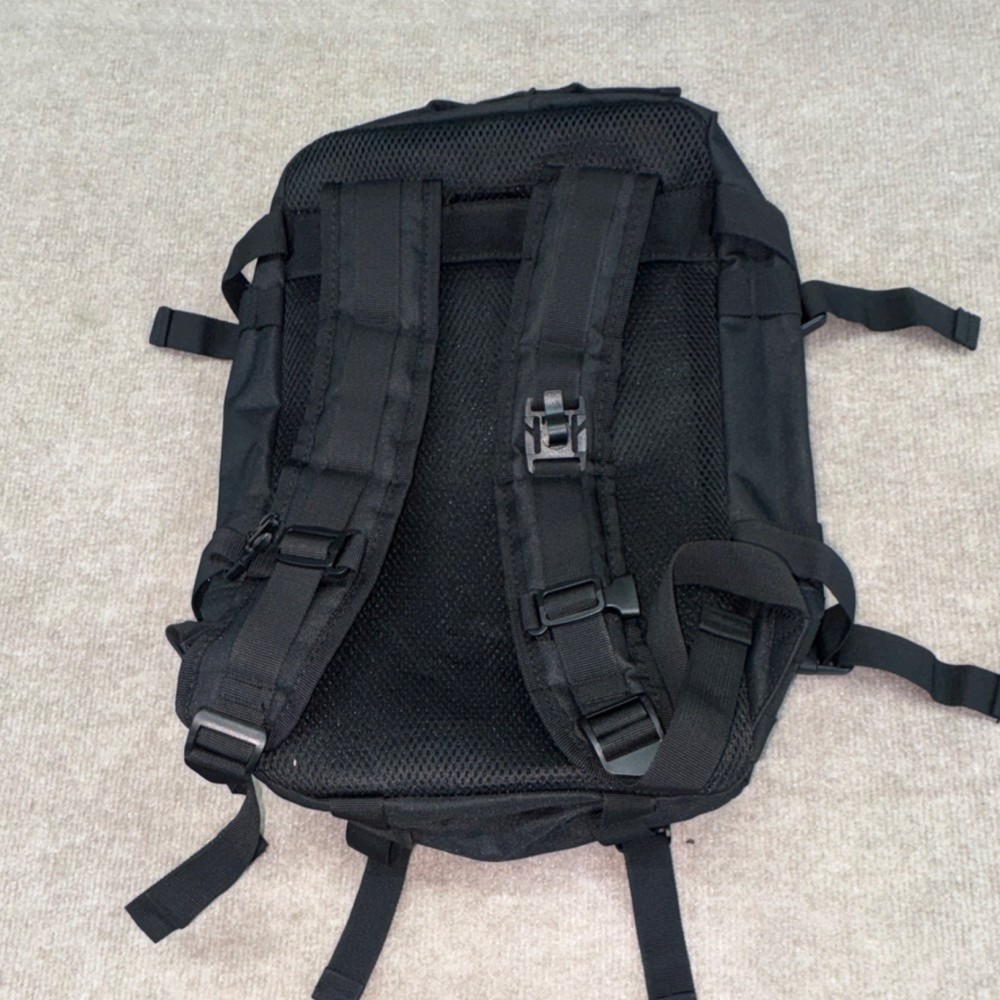 Range bag - Tactical Backpack Black Nylon Adjustable Multifunction Molle straps