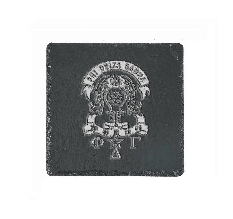 Phi Delta Gamma Fraternity Slate Coaster