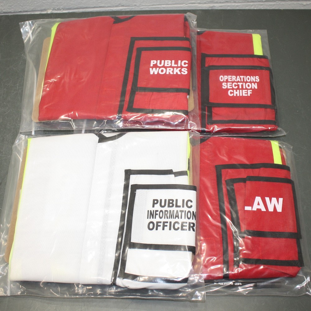 Disaster Management Systems DMS 05303, NIMS EOC Vest & ICS Flag Kit, 44 Pieces
