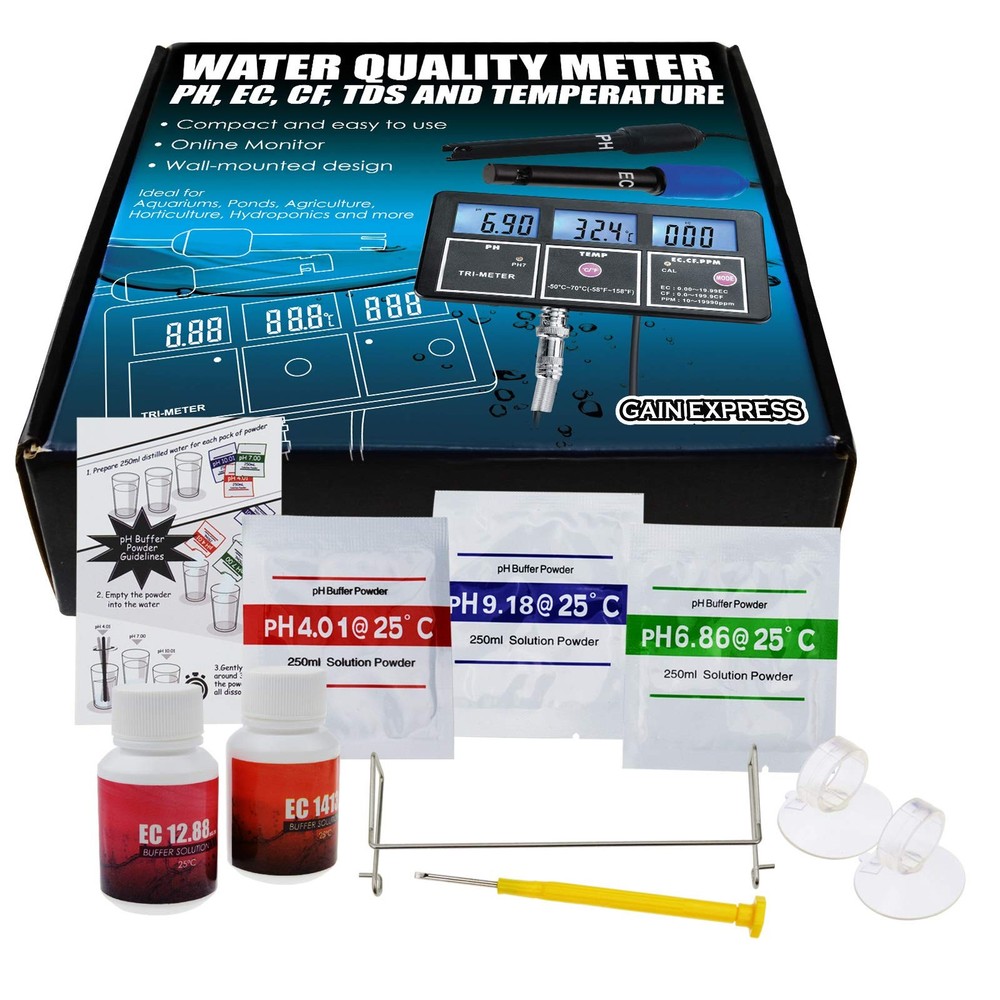 5-in-1 Water Quality Multi-Parameter PH EC CF TDS (ppm) Temperature Test Mete...