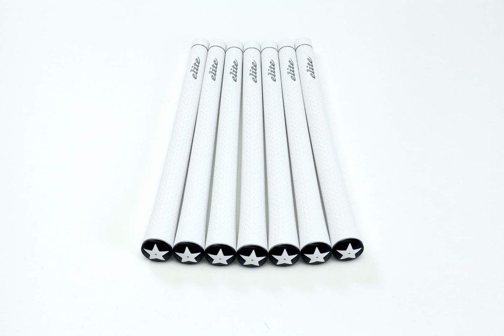 Y360sXT Golf Grips, 7 Piece Set, Silver White with Back Line