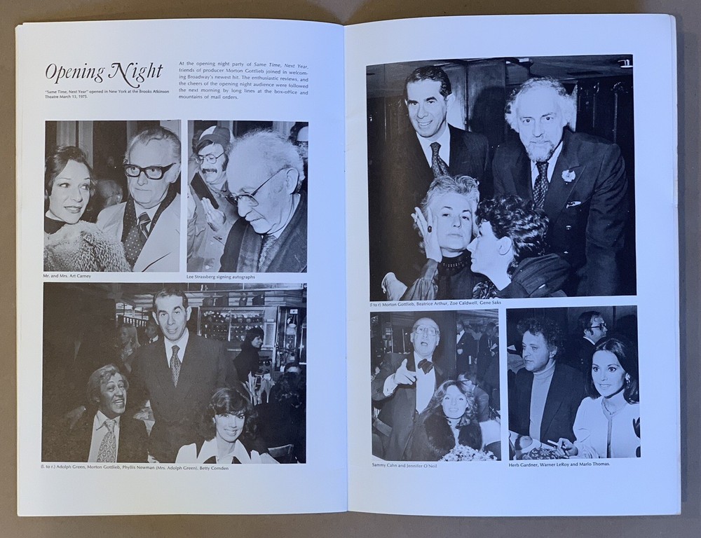 “Carol Burnett & Dick Van Dyke “SAME TIME NEXT YEAR" 1977 Souvenir Program