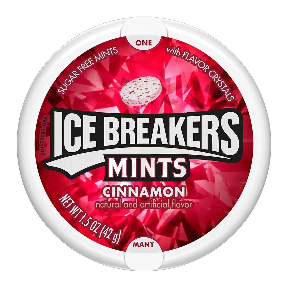 Ice Breakers Sugar Free Mints, Cinnamon (Pack of 8)
