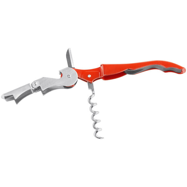Acopa Waiter's Corkscrew with Red Metal Handle