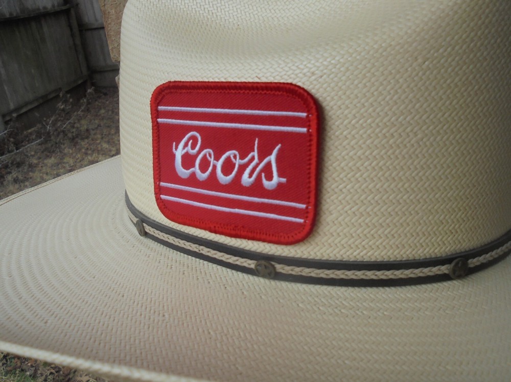 Red Coors Beer Embroidered Adhesive back Patch