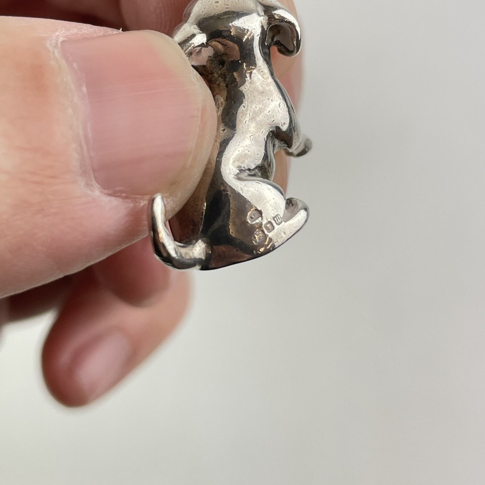 Vintage Solid Silver Puppy Miniature Figure 2.5cm Douglas Pell 1996 9g