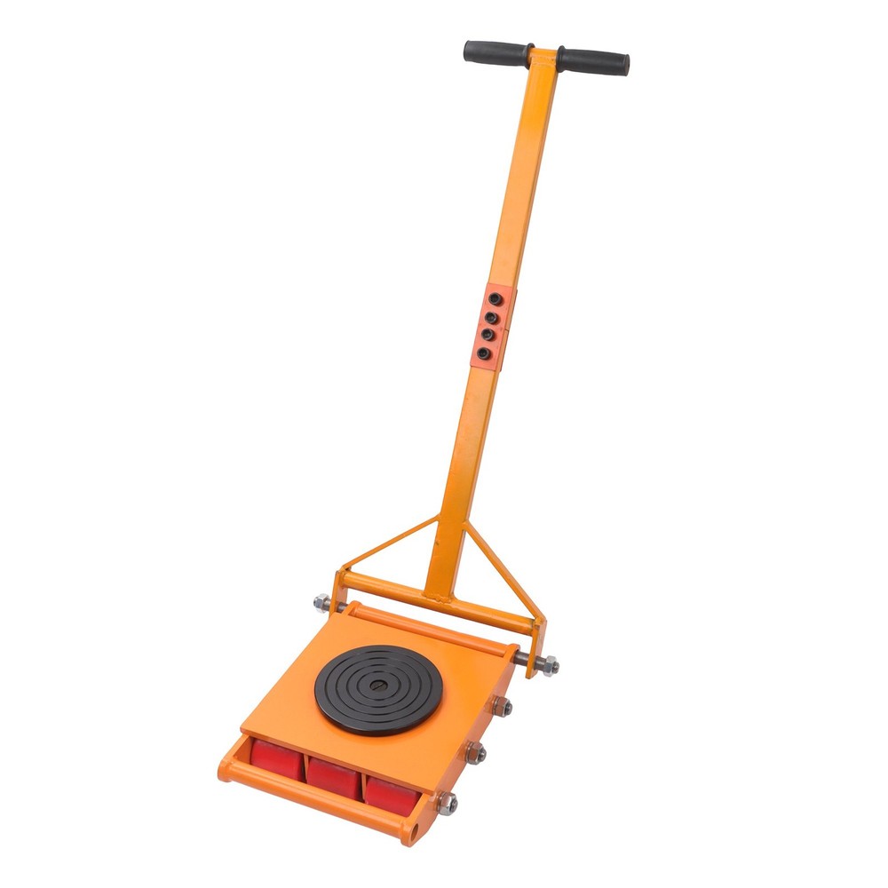 15T 9 Rollers Machine Dolly Skate Machinery Mover Cap 360° Rotation with Handle