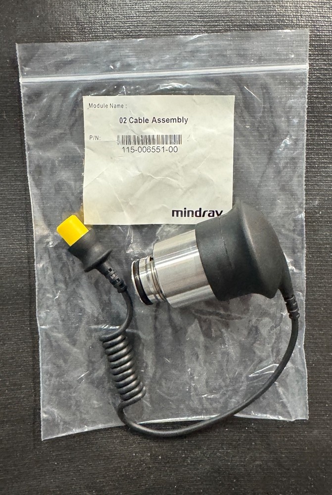 Mindray O2 Sensor Cable  PN: 115-006551-00 -NEW