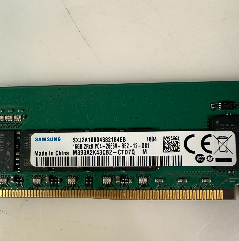 Samsung M393A2K43CB2-CTD 16GB DDR4-2666 PC4-21333 2Rx8 ECC Server Memory Module