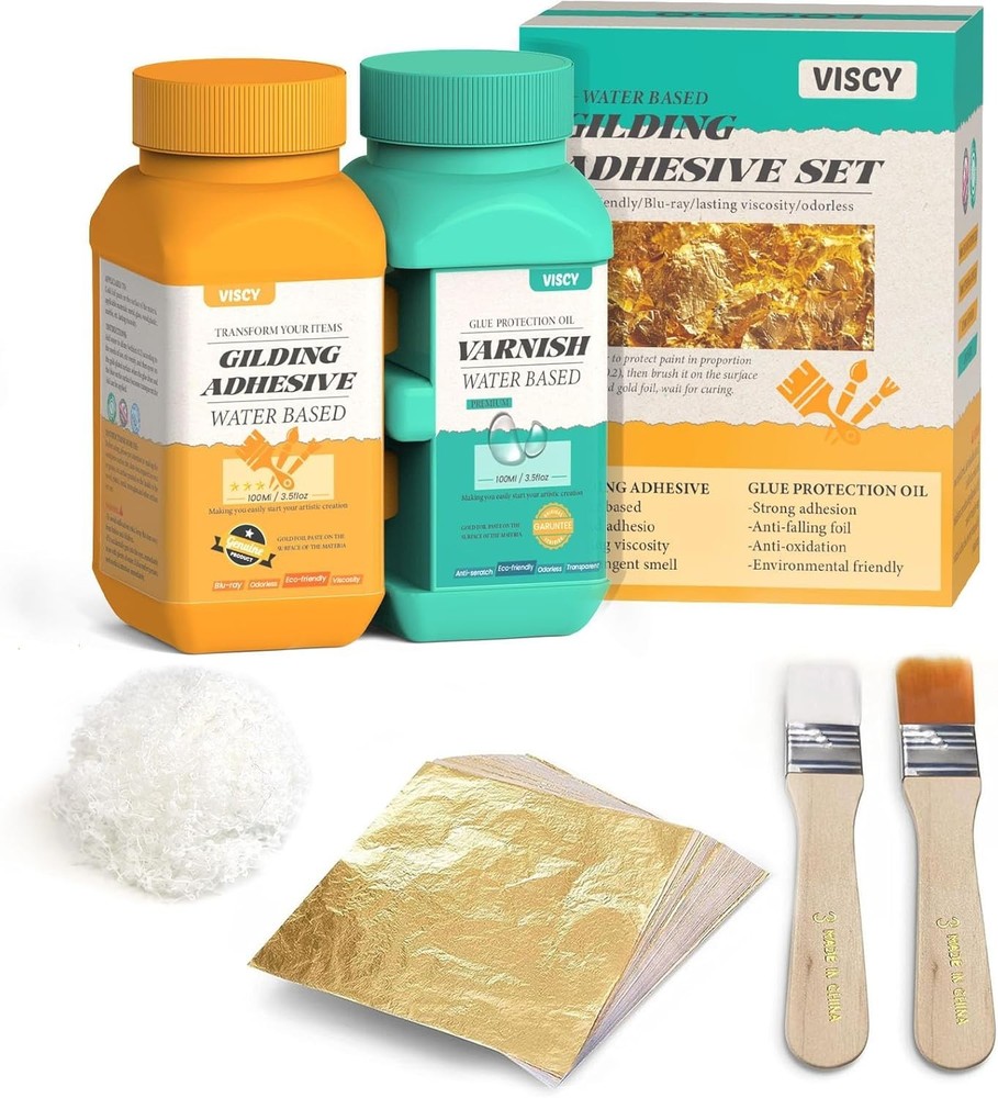Creative Gold Leaf Adhesive Set - Perfect for Arts, Crafts, & Home Projects