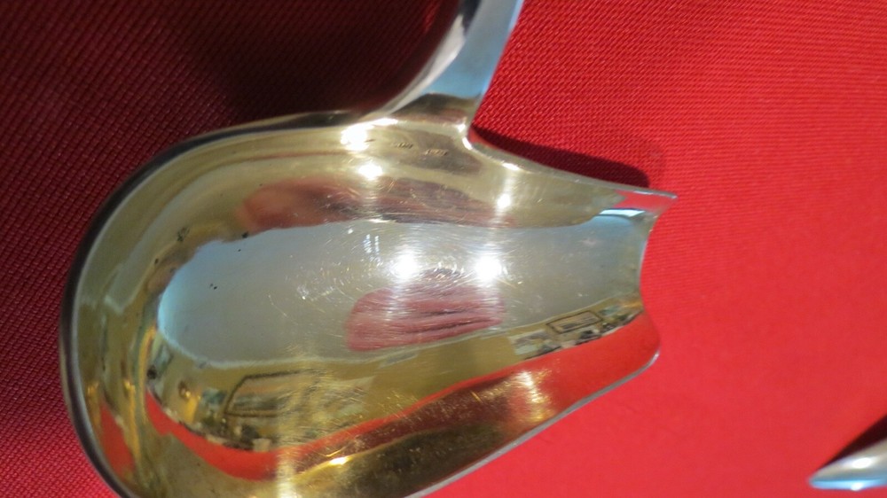 800 Silver Heavy Serving Spoon and Ladle